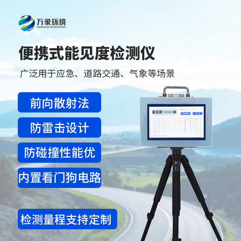 便携式能见度检测仪：广泛用于应急、道路交通、气象等场景能见度检测